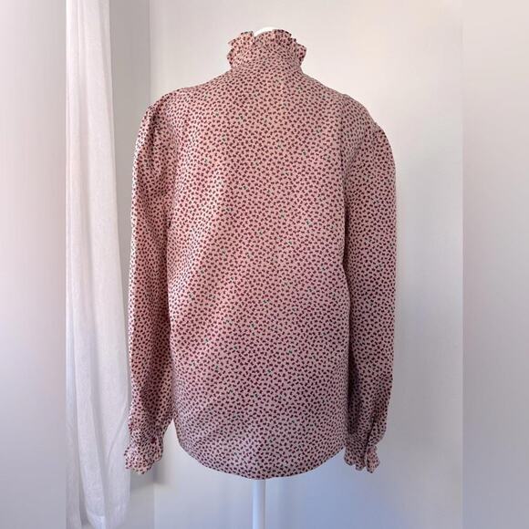 Vintage ‘70s Inner Visions by Ship ‘n Shore Clover Print Long Sleeve Blouse - Picture 6 of 10